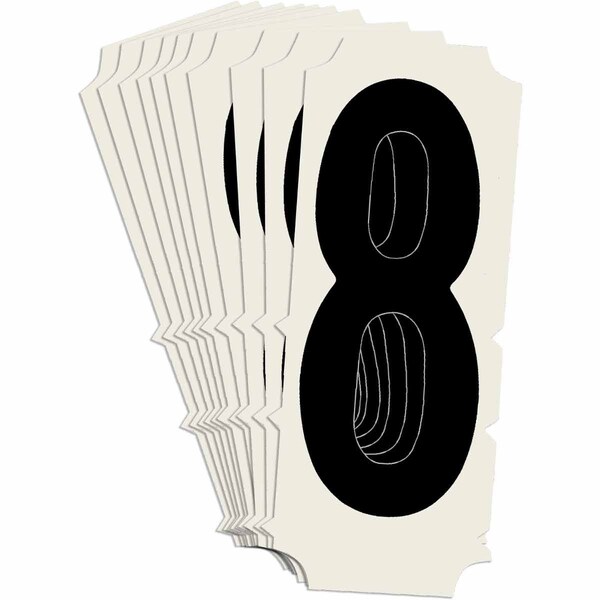 Brady Quik-Align 6450 Series Polyester 2 in Lbl Legend: 8 Black 10PK 6450P-8 - main